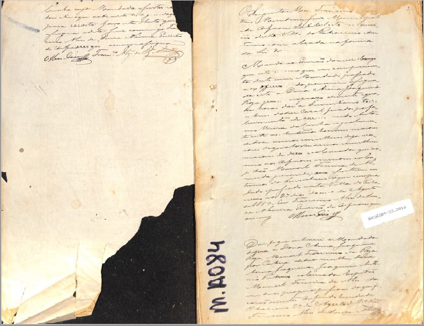Inventario Antonio Vieira da Cunha pag 2 e 3 casado com Ana Joaquina Rosa irma do Major 1859 Patrocinio