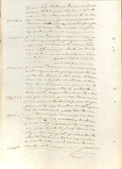 Inventario Antonio Vieira da Cunha pag 23 pagamento feito ao filho menor Jose part 1