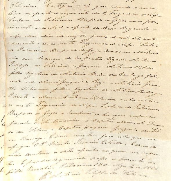Inventario Antonio Vieira da Cunha pag 48a Cas Joaquim Antonio Ribeiro cc Antonia Jacintha