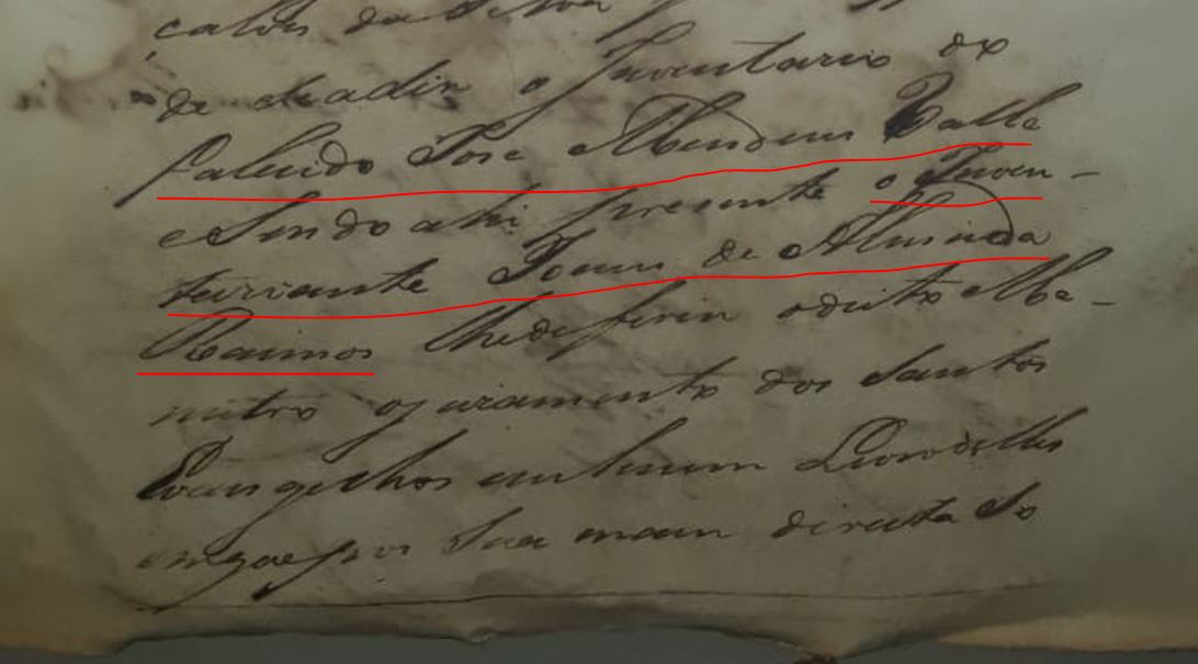 Araxa Cx 15 pag 32 Close Jose Mendes Valle inventariante Joao de Almeida Ramos