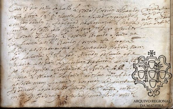 Cas Tristao mendes da Cunha e Thomasia 1707 Funchal Madeira PT