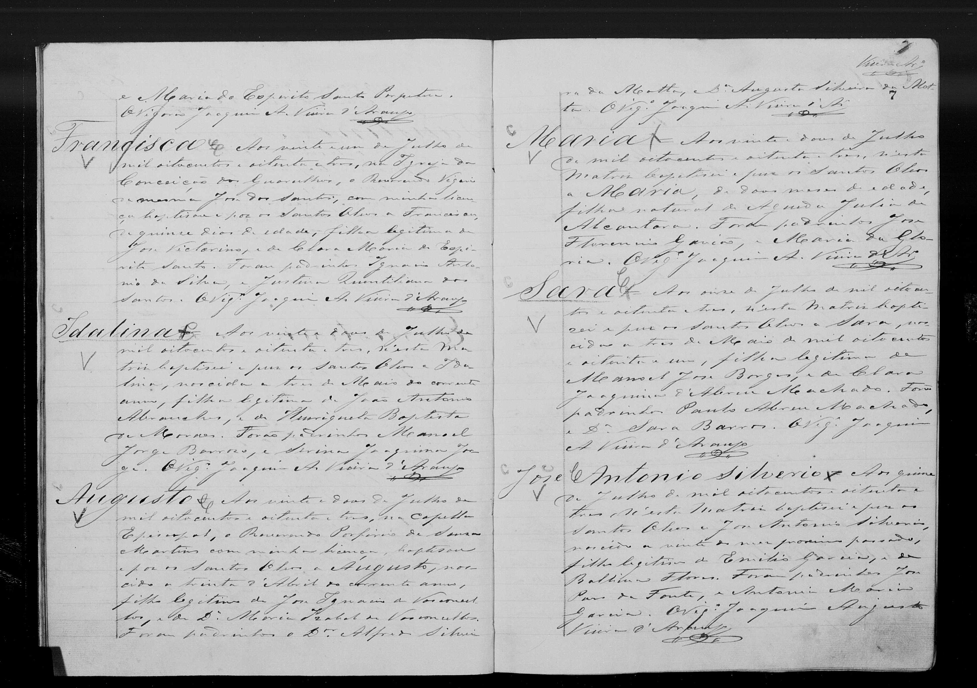 Bat Augusto f. Jose Ignacio de Vasconcellos e Maria Isabel de Vasconcellos 1883 Se Sao Paulo PAGE