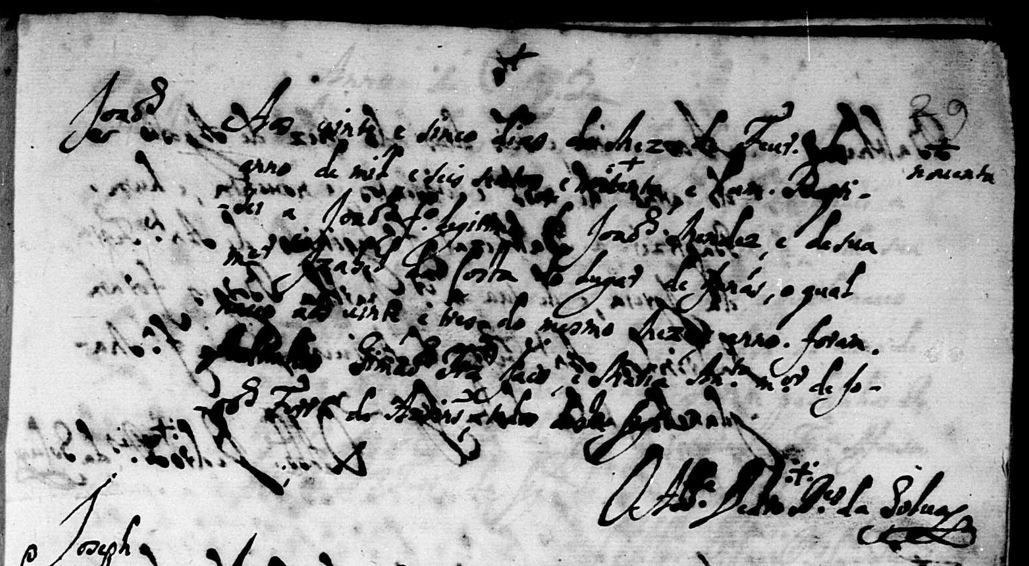 Bat Joao f. Joao Mendes e Isabel da Costa 1691 telhado