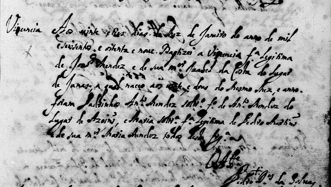 Bat Vicencia f Joao mendes e Isabel da Costa 1689 Telhado Braga Portugal