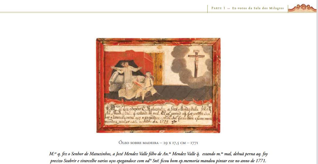 Jose Mendes do Nascimento Vale filho de Antonio Mendes Vale pintura ex voto matozinho colorido