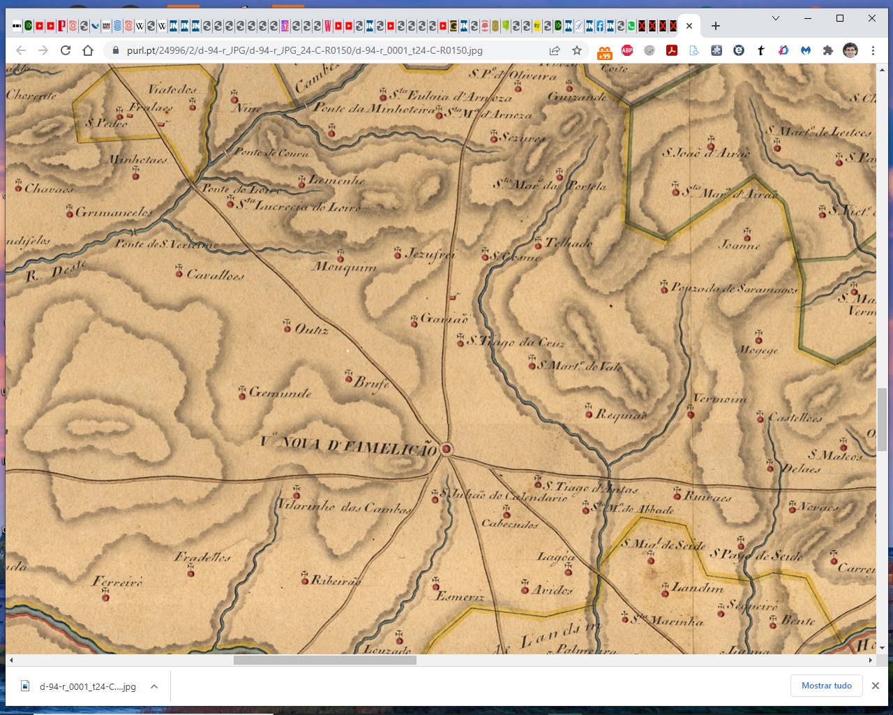 Mapa de Telhado famalicao portugal terra dos Mendes Vale