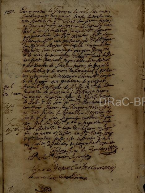 Cas Manoel Jose Correia Mello e Maria Silveira das Naves de Vera Cruz 1753 Graciosa septavos