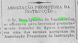 Art Bras Ignacio de Vasconcellos aulas gratuitas 9maio1886 Jornal da Vanguarda RJ