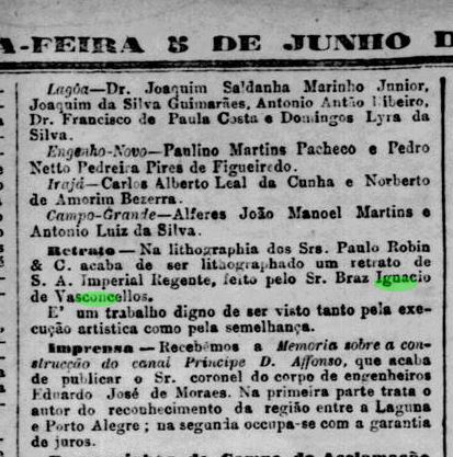 Art Bras Ignacio de Vasconcellos retrato de S A Imperial Regente - Jornal do Comercio 8Jun1888 RJ