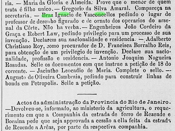Art Bras Ignacio de Vasconcellos revista de engenharia ed190 28Jul1888 Rj