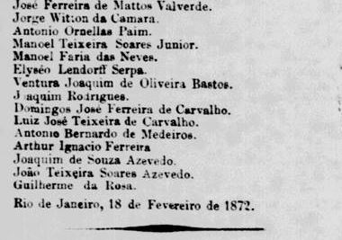 Art Isabel Henriquetta de vasconcellos chegada Vapor Nova Maria Gloria Jornal do Commercio 20 Feb 1872 part2