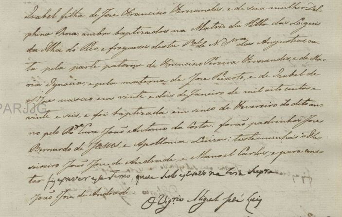 Bat Isabel Henriquetta Fernandes Ilha do Pico Acores 22Jan1826