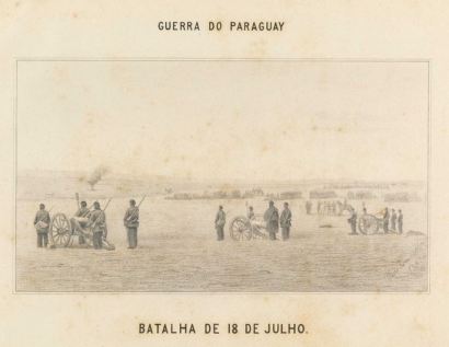 Desenhista Bras Ignacio de Vasconcellos Batalha do Paraguai 18 de julho de 1866 feito em 1872