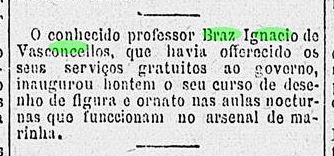Art Bras Ignacio de Vasconcellos - arsenal da marinha aulas - 4 Aug1885 Gazeta de Noticias