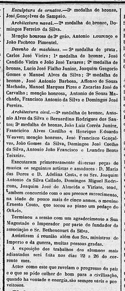 Art Bras Ignacio de Vasconcellos mencao honrosa do Liceu B 19 Feb 1871 Diario do RJ