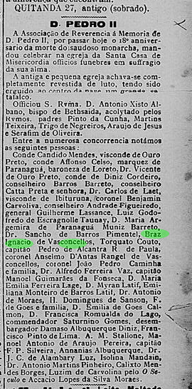 Art Ignacio de Vasconcellos Solenidade pela morte de Dom Pedro II 18o A Noticia 5 Dec 1909