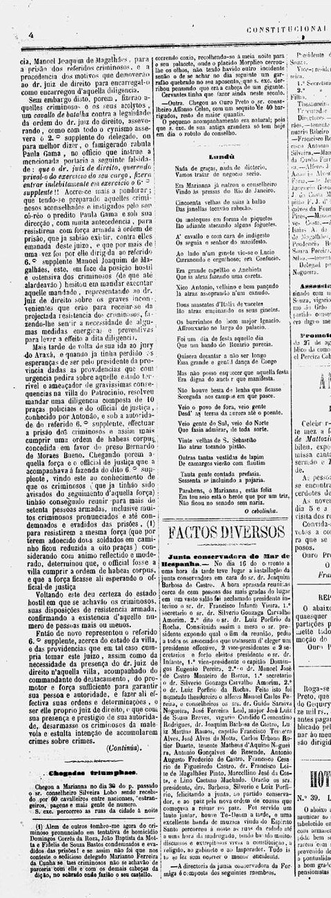 At 5Sep1868 Constitucional C polemica judicial envolvendo o Major Antonio Alves de Souza Soares e outros