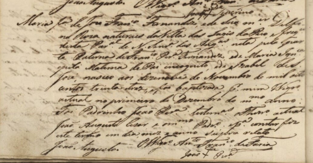 Bat Maria Jose Dutra f Jose Francisco Fernandes e Delfina Rosa 1833 Angustias Horta Faial Acores