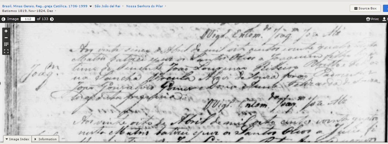 Bat Joaquim Ribeiro Britto SJDR 25Apr1824