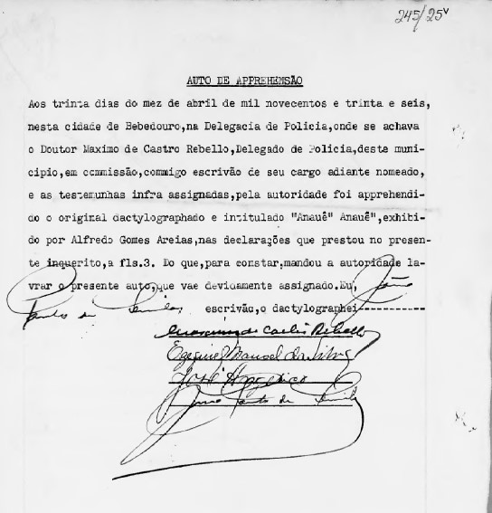 Alfredo Gomes Areas 1837 processo comunista pag 27 cita impresso Anaue