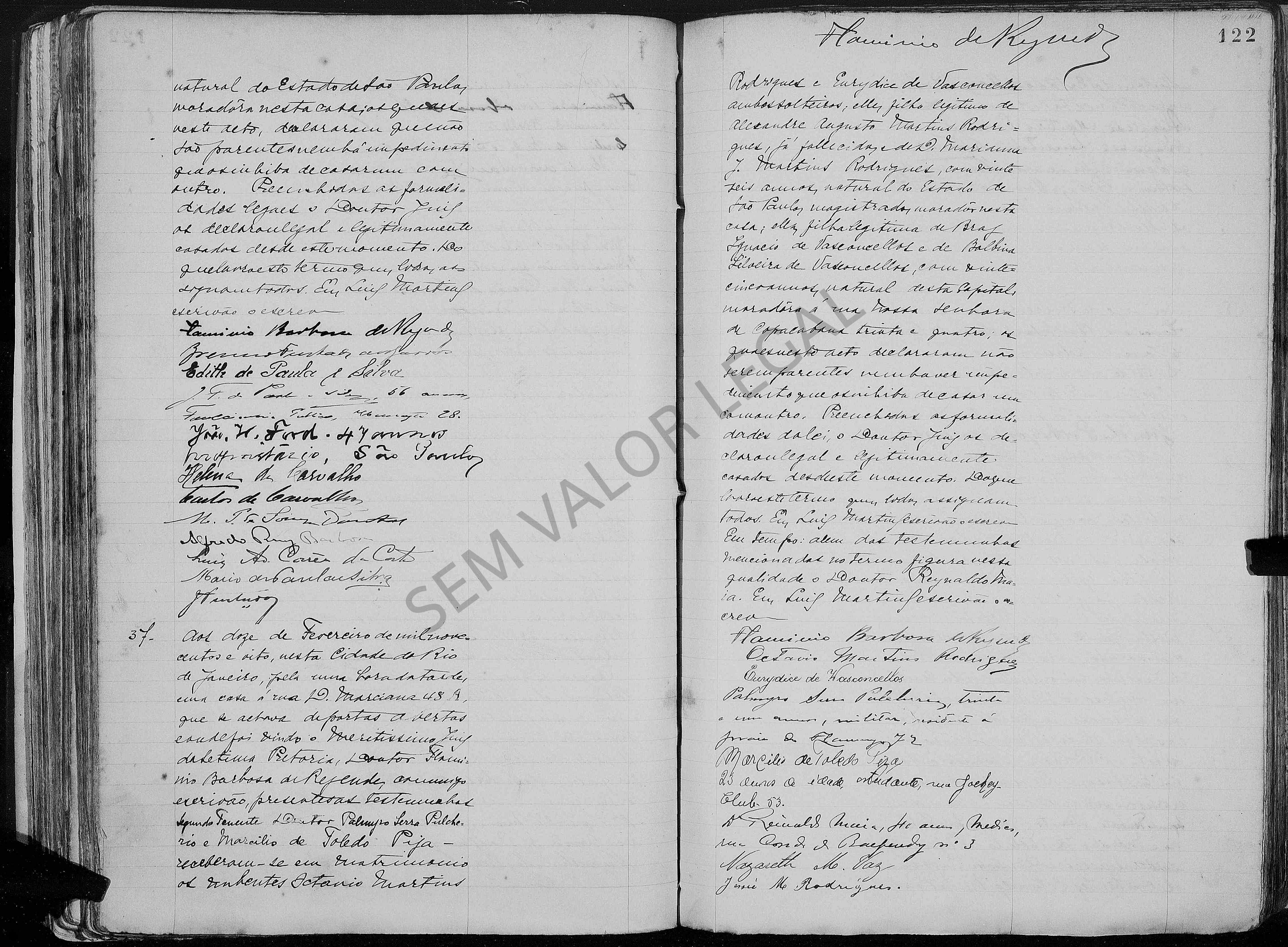 Cas Eudidice de Vasconcellos Rodrigues 12 Fev 1908 RJ